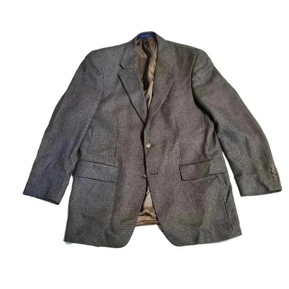 Chaps Ralph Lauren Mens Sz 44 Reg 3-Button Lined Double Vent Blazer Virgin Wool - Picture 1 of 11
